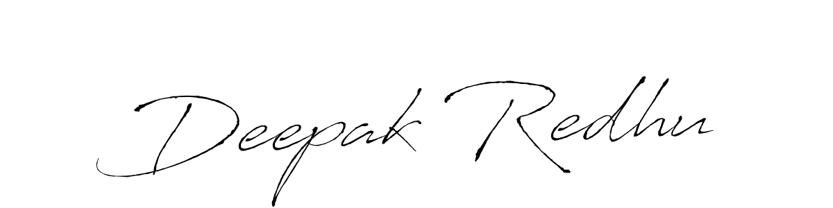 Design your own signature with our free online signature maker. With this signature software, you can create a handwritten (Antro_Vectra) signature for name Deepak Redhu. Deepak Redhu signature style 6 images and pictures png