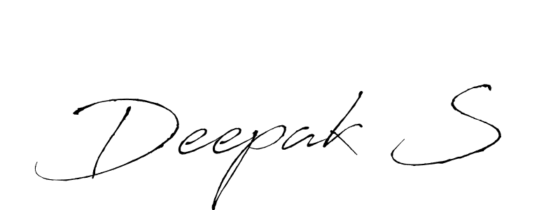 It looks lik you need a new signature style for name Deepak S. Design unique handwritten (Antro_Vectra) signature with our free signature maker in just a few clicks. Deepak S signature style 6 images and pictures png