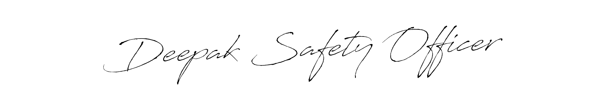 The best way (Antro_Vectra) to make a short signature is to pick only two or three words in your name. The name Deepak Safety Officer include a total of six letters. For converting this name. Deepak Safety Officer signature style 6 images and pictures png