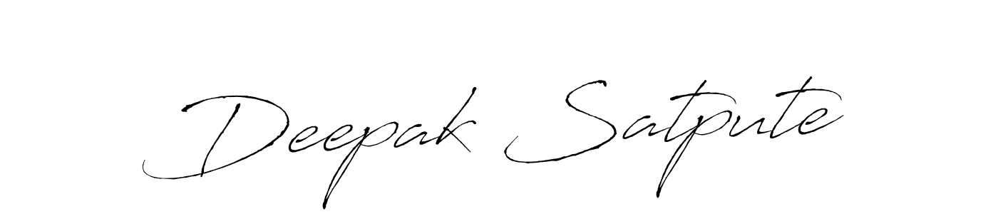 Make a beautiful signature design for name Deepak Satpute. With this signature (Antro_Vectra) style, you can create a handwritten signature for free. Deepak Satpute signature style 6 images and pictures png