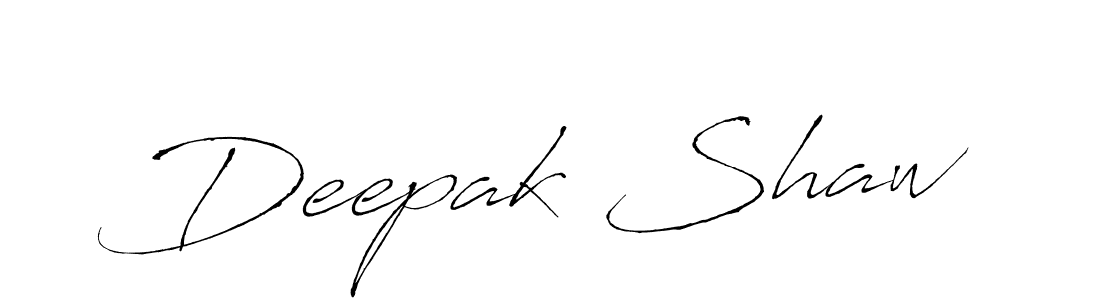 Create a beautiful signature design for name Deepak Shaw. With this signature (Antro_Vectra) fonts, you can make a handwritten signature for free. Deepak Shaw signature style 6 images and pictures png