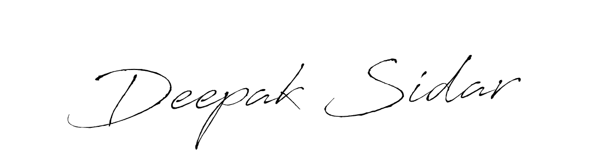 Deepak Sidar stylish signature style. Best Handwritten Sign (Antro_Vectra) for my name. Handwritten Signature Collection Ideas for my name Deepak Sidar. Deepak Sidar signature style 6 images and pictures png