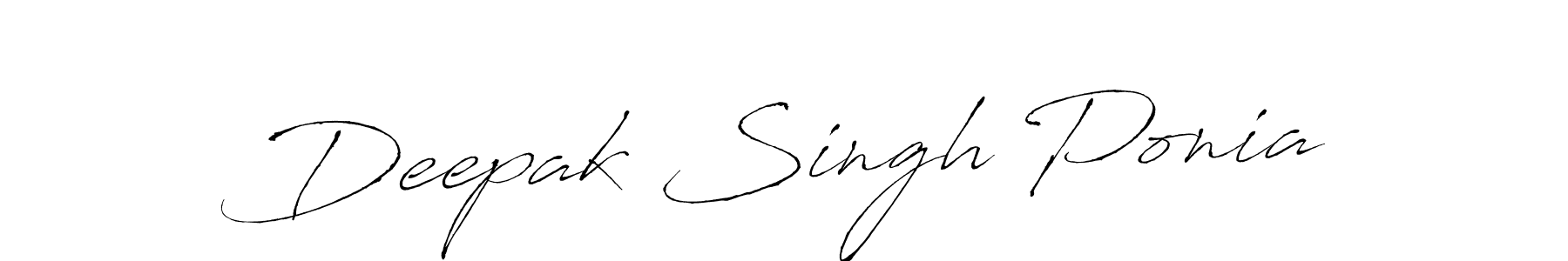 Make a beautiful signature design for name Deepak Singh Ponia. With this signature (Antro_Vectra) style, you can create a handwritten signature for free. Deepak Singh Ponia signature style 6 images and pictures png
