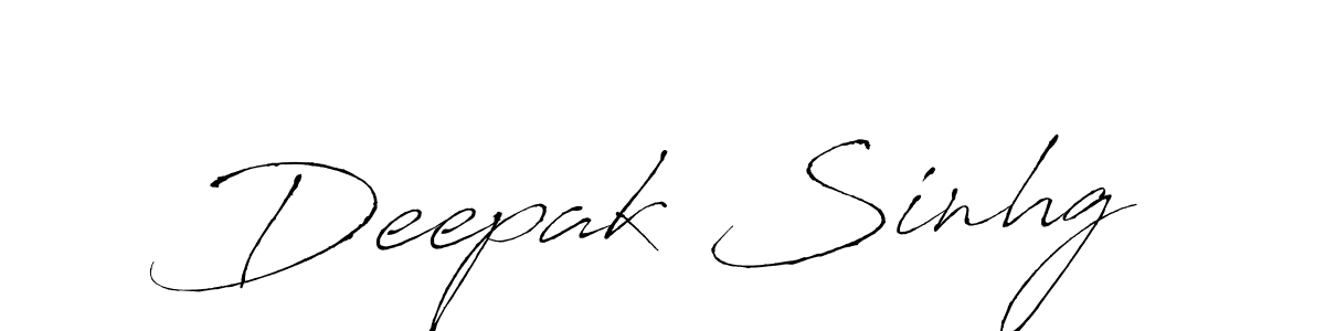 Use a signature maker to create a handwritten signature online. With this signature software, you can design (Antro_Vectra) your own signature for name Deepak Sinhg. Deepak Sinhg signature style 6 images and pictures png