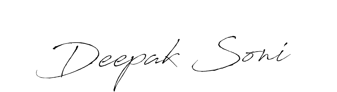 How to make Deepak Soni name signature. Use Antro_Vectra style for creating short signs online. This is the latest handwritten sign. Deepak Soni signature style 6 images and pictures png