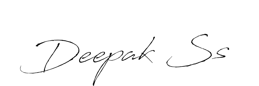 How to make Deepak Ss signature? Antro_Vectra is a professional autograph style. Create handwritten signature for Deepak Ss name. Deepak Ss signature style 6 images and pictures png