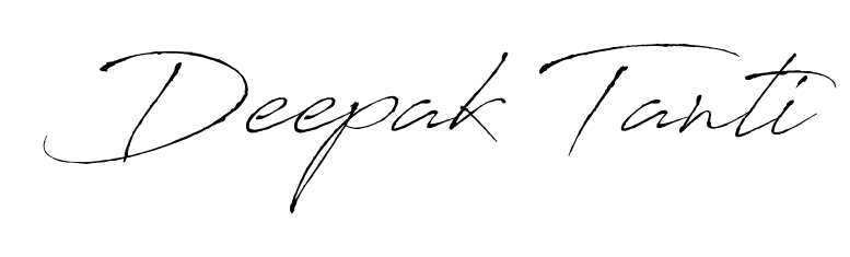 Upgrade your professional image with Deepak Tanti signature created with Antro_Vectra font. Fast, free, and watermark-free download. Deepak Tanti signature style 6 images and pictures png