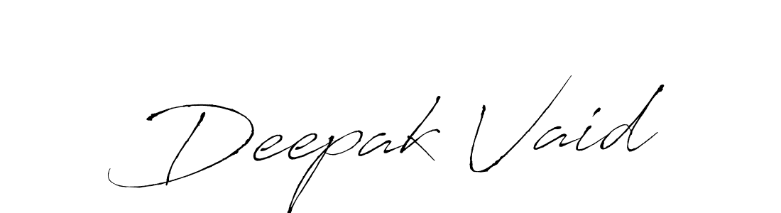 The best way (Antro_Vectra) to make a short signature is to pick only two or three words in your name. The name Deepak Vaid include a total of six letters. For converting this name. Deepak Vaid signature style 6 images and pictures png