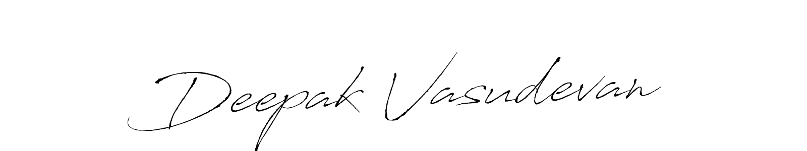 Design your own signature with our free online signature maker. With this signature software, you can create a handwritten (Antro_Vectra) signature for name Deepak Vasudevan. Deepak Vasudevan signature style 6 images and pictures png