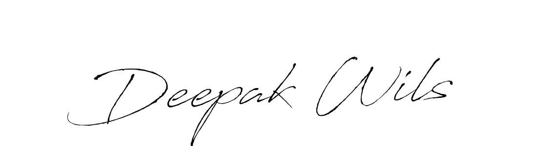 How to make Deepak Wils signature? Antro_Vectra is a professional autograph style. Create handwritten signature for Deepak Wils name. Deepak Wils signature style 6 images and pictures png