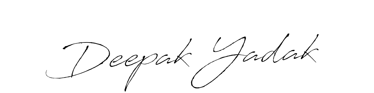 Design your own signature with our free online signature maker. With this signature software, you can create a handwritten (Antro_Vectra) signature for name Deepak Yadak. Deepak Yadak signature style 6 images and pictures png