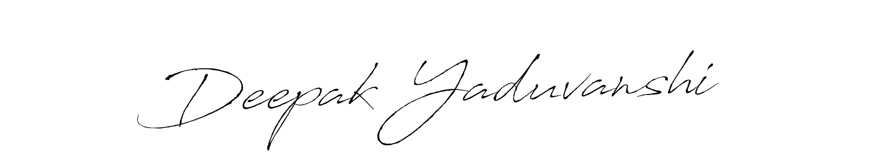 How to make Deepak Yaduvanshi name signature. Use Antro_Vectra style for creating short signs online. This is the latest handwritten sign. Deepak Yaduvanshi signature style 6 images and pictures png