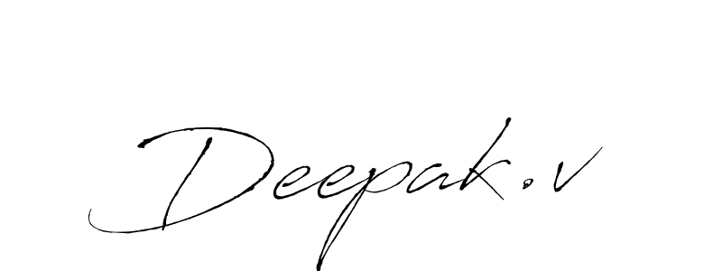 Use a signature maker to create a handwritten signature online. With this signature software, you can design (Antro_Vectra) your own signature for name Deepak.v. Deepak.v signature style 6 images and pictures png