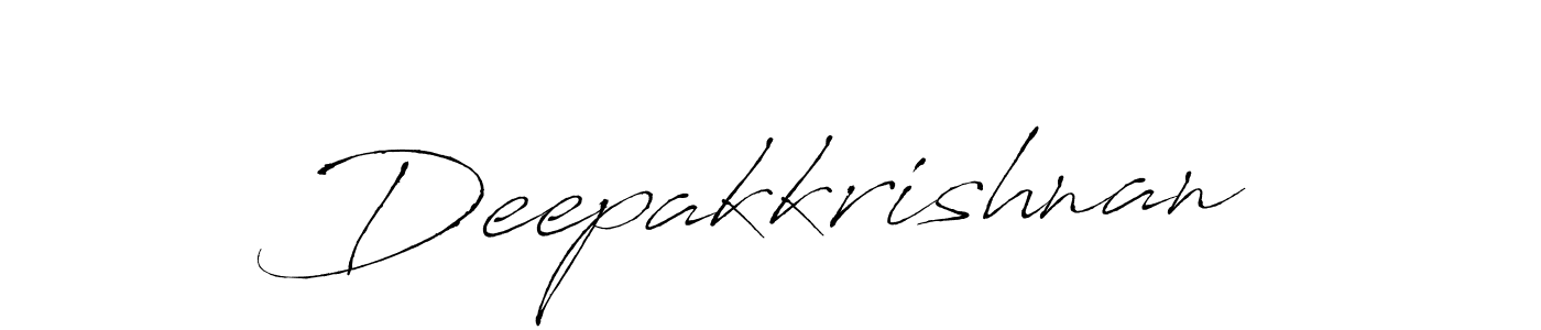Make a beautiful signature design for name Deepakkrishnan. With this signature (Antro_Vectra) style, you can create a handwritten signature for free. Deepakkrishnan signature style 6 images and pictures png