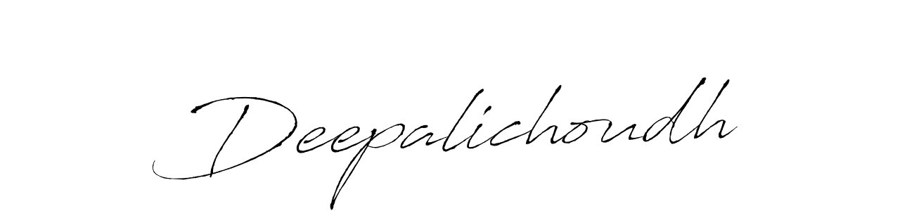 Make a beautiful signature design for name Deepalichoudh. With this signature (Antro_Vectra) style, you can create a handwritten signature for free. Deepalichoudh signature style 6 images and pictures png
