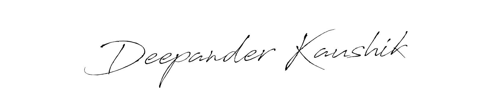 You can use this online signature creator to create a handwritten signature for the name Deepander Kaushik. This is the best online autograph maker. Deepander Kaushik signature style 6 images and pictures png