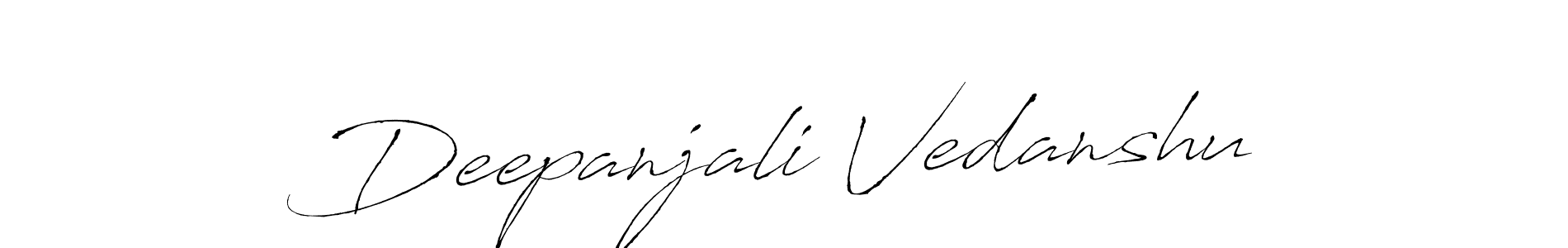 Use a signature maker to create a handwritten signature online. With this signature software, you can design (Antro_Vectra) your own signature for name Deepanjali Vedanshu. Deepanjali Vedanshu signature style 6 images and pictures png