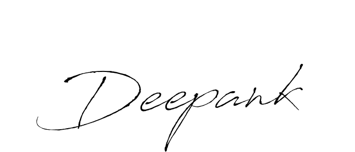 Use a signature maker to create a handwritten signature online. With this signature software, you can design (Antro_Vectra) your own signature for name Deepank. Deepank signature style 6 images and pictures png