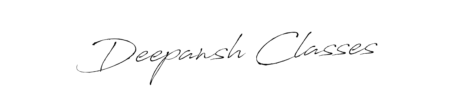 Similarly Antro_Vectra is the best handwritten signature design. Signature creator online .You can use it as an online autograph creator for name Deepansh Classes. Deepansh Classes signature style 6 images and pictures png