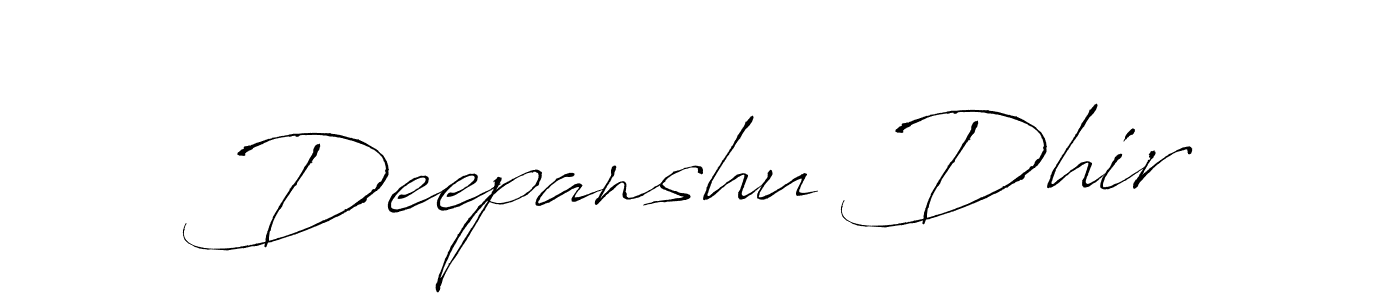 Make a short Deepanshu Dhir signature style. Manage your documents anywhere anytime using Antro_Vectra. Create and add eSignatures, submit forms, share and send files easily. Deepanshu Dhir signature style 6 images and pictures png