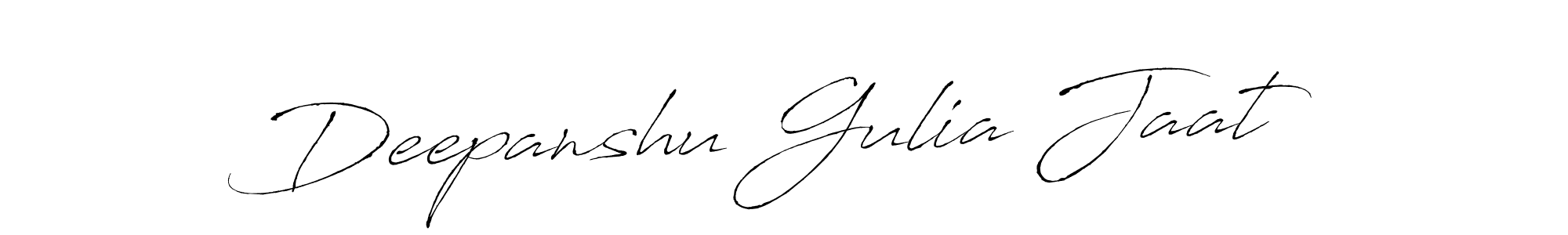 How to make Deepanshu Gulia Jaat name signature. Use Antro_Vectra style for creating short signs online. This is the latest handwritten sign. Deepanshu Gulia Jaat signature style 6 images and pictures png