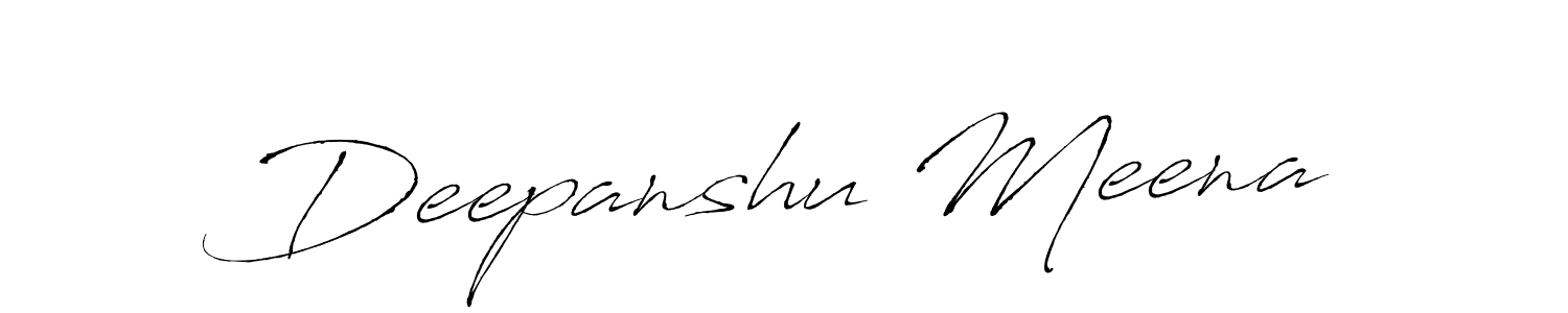 Design your own signature with our free online signature maker. With this signature software, you can create a handwritten (Antro_Vectra) signature for name Deepanshu Meena. Deepanshu Meena signature style 6 images and pictures png