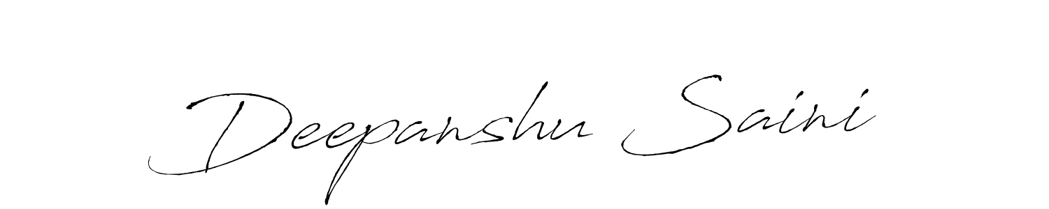 This is the best signature style for the Deepanshu Saini name. Also you like these signature font (Antro_Vectra). Mix name signature. Deepanshu Saini signature style 6 images and pictures png