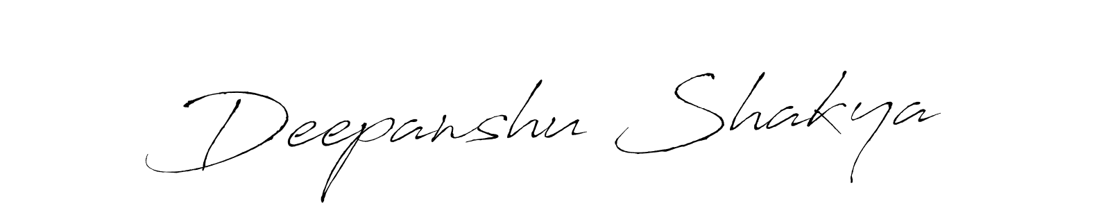 How to make Deepanshu Shakya name signature. Use Antro_Vectra style for creating short signs online. This is the latest handwritten sign. Deepanshu Shakya signature style 6 images and pictures png