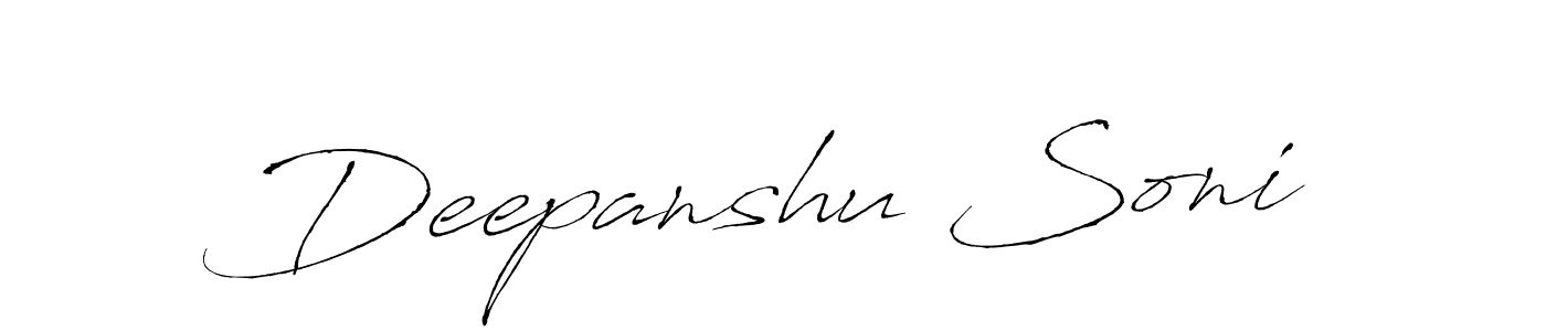 Create a beautiful signature design for name Deepanshu Soni. With this signature (Antro_Vectra) fonts, you can make a handwritten signature for free. Deepanshu Soni signature style 6 images and pictures png