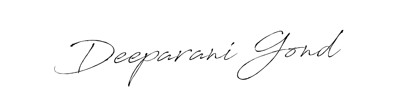 Make a beautiful signature design for name Deeparani Gond. With this signature (Antro_Vectra) style, you can create a handwritten signature for free. Deeparani Gond signature style 6 images and pictures png