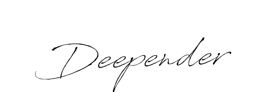 How to make Deepender name signature. Use Antro_Vectra style for creating short signs online. This is the latest handwritten sign. Deepender signature style 6 images and pictures png