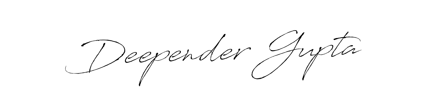 How to make Deepender Gupta signature? Antro_Vectra is a professional autograph style. Create handwritten signature for Deepender Gupta name. Deepender Gupta signature style 6 images and pictures png
