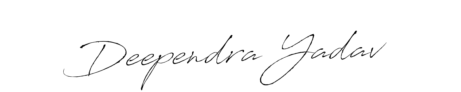 Design your own signature with our free online signature maker. With this signature software, you can create a handwritten (Antro_Vectra) signature for name Deependra Yadav. Deependra Yadav signature style 6 images and pictures png