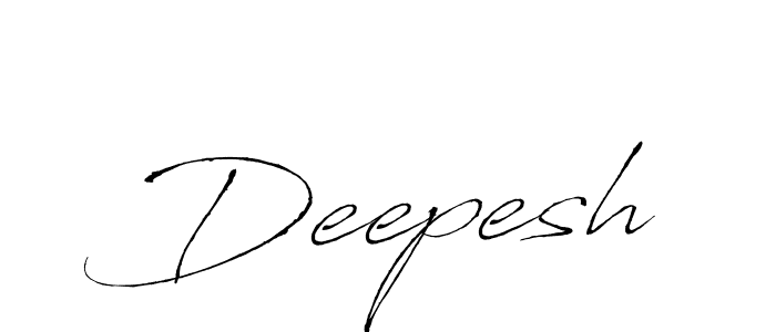 Make a beautiful signature design for name Deepesh. With this signature (Antro_Vectra) style, you can create a handwritten signature for free. Deepesh signature style 6 images and pictures png