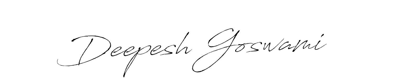 Create a beautiful signature design for name Deepesh Goswami. With this signature (Antro_Vectra) fonts, you can make a handwritten signature for free. Deepesh Goswami signature style 6 images and pictures png