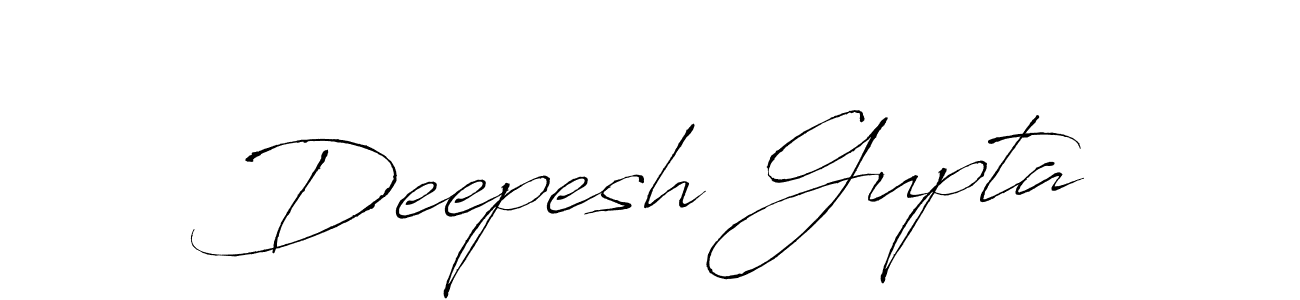 Make a beautiful signature design for name Deepesh Gupta. With this signature (Antro_Vectra) style, you can create a handwritten signature for free. Deepesh Gupta signature style 6 images and pictures png