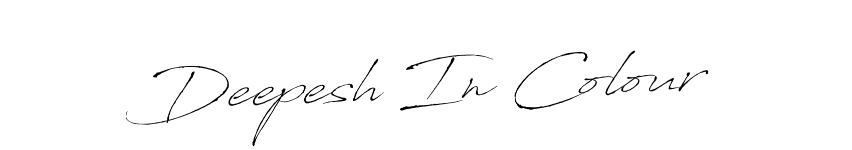 How to make Deepesh In Colour name signature. Use Antro_Vectra style for creating short signs online. This is the latest handwritten sign. Deepesh In Colour signature style 6 images and pictures png