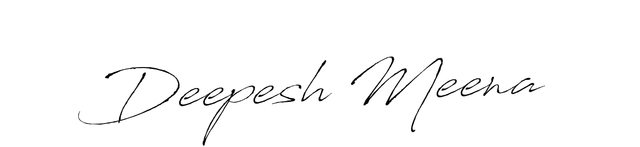 How to make Deepesh Meena signature? Antro_Vectra is a professional autograph style. Create handwritten signature for Deepesh Meena name. Deepesh Meena signature style 6 images and pictures png