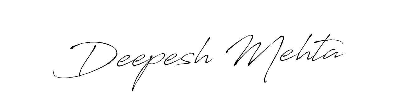 Make a beautiful signature design for name Deepesh Mehta. With this signature (Antro_Vectra) style, you can create a handwritten signature for free. Deepesh Mehta signature style 6 images and pictures png