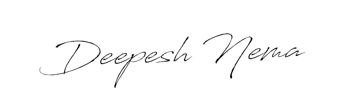 You should practise on your own different ways (Antro_Vectra) to write your name (Deepesh Nema) in signature. don't let someone else do it for you. Deepesh Nema signature style 6 images and pictures png