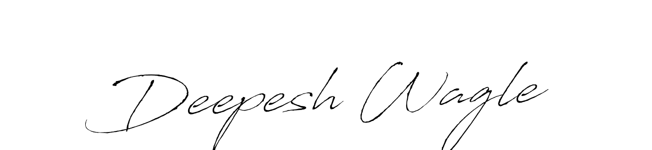 How to make Deepesh Wagle name signature. Use Antro_Vectra style for creating short signs online. This is the latest handwritten sign. Deepesh Wagle signature style 6 images and pictures png