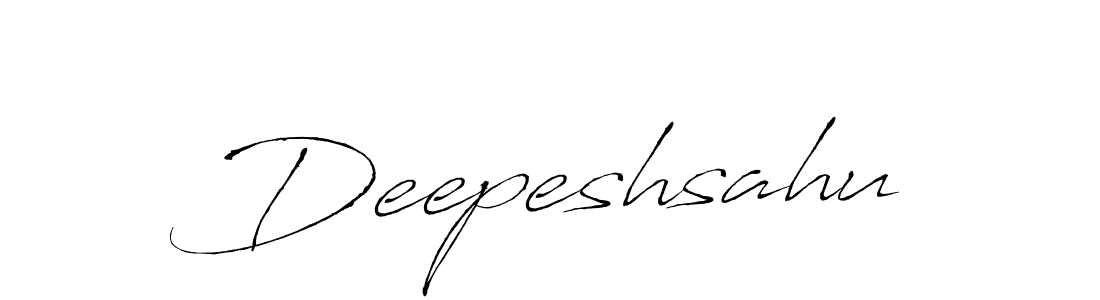 How to make Deepeshsahu name signature. Use Antro_Vectra style for creating short signs online. This is the latest handwritten sign. Deepeshsahu signature style 6 images and pictures png