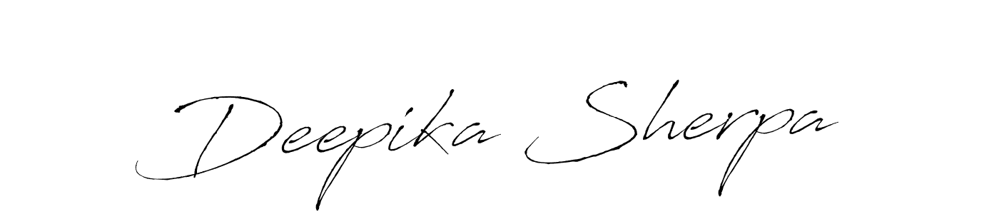 Deepika Sherpa stylish signature style. Best Handwritten Sign (Antro_Vectra) for my name. Handwritten Signature Collection Ideas for my name Deepika Sherpa. Deepika Sherpa signature style 6 images and pictures png