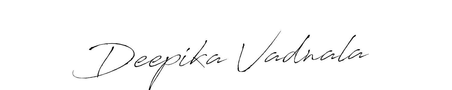 Make a beautiful signature design for name Deepika Vadnala. With this signature (Antro_Vectra) style, you can create a handwritten signature for free. Deepika Vadnala signature style 6 images and pictures png