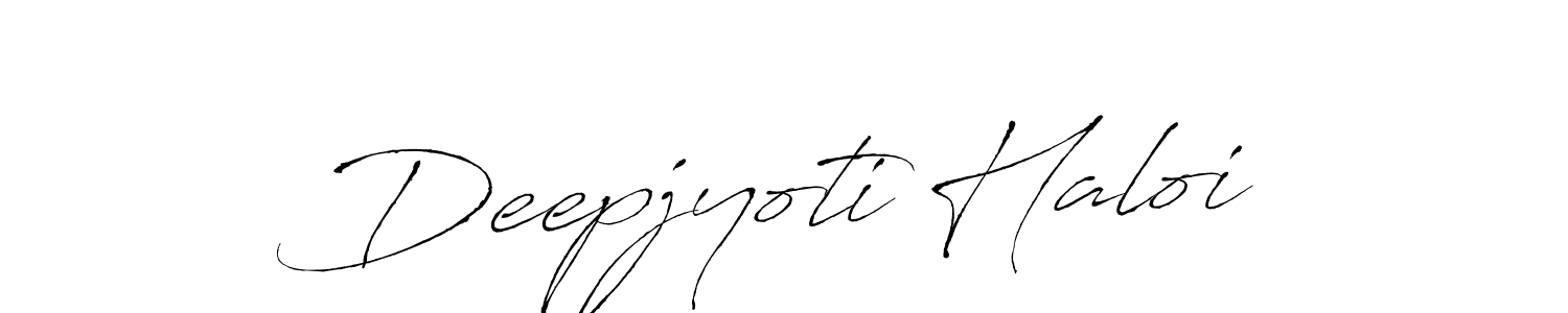 Design your own signature with our free online signature maker. With this signature software, you can create a handwritten (Antro_Vectra) signature for name Deepjyoti Haloi. Deepjyoti Haloi signature style 6 images and pictures png