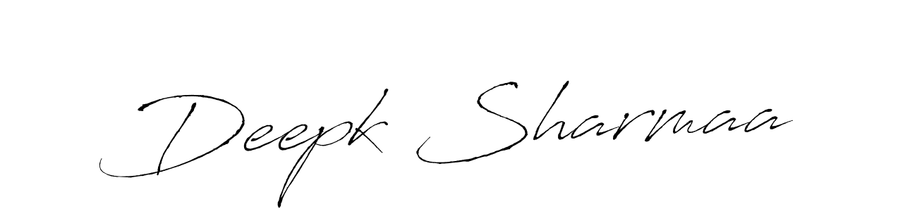 Make a beautiful signature design for name Deepk Sharmaa. With this signature (Antro_Vectra) style, you can create a handwritten signature for free. Deepk Sharmaa signature style 6 images and pictures png