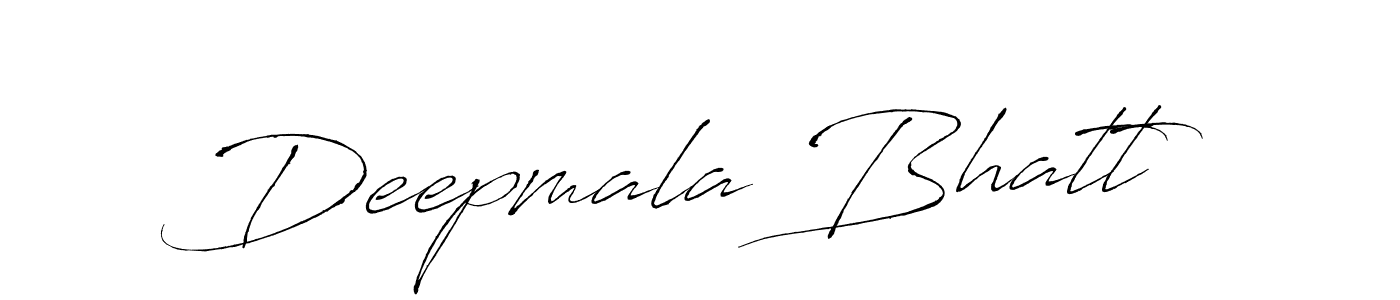 How to make Deepmala Bhatt signature? Antro_Vectra is a professional autograph style. Create handwritten signature for Deepmala Bhatt name. Deepmala Bhatt signature style 6 images and pictures png