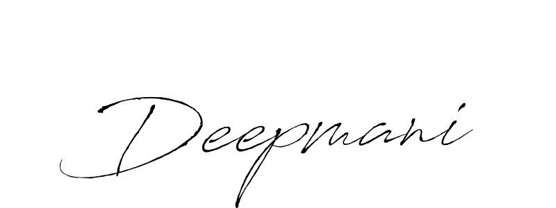How to make Deepmani signature? Antro_Vectra is a professional autograph style. Create handwritten signature for Deepmani name. Deepmani signature style 6 images and pictures png