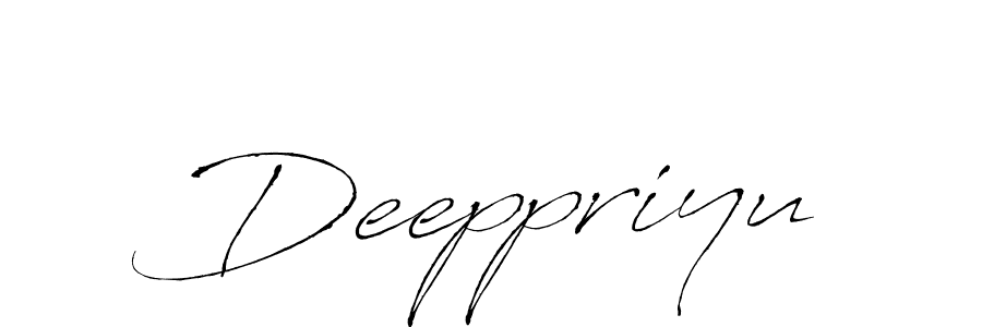 How to make Deeppriyu name signature. Use Antro_Vectra style for creating short signs online. This is the latest handwritten sign. Deeppriyu signature style 6 images and pictures png