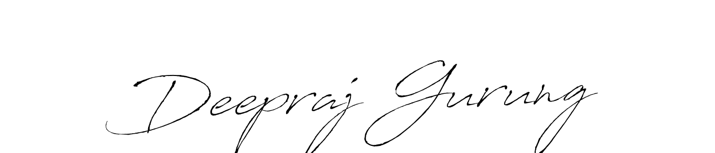 Deepraj Gurung stylish signature style. Best Handwritten Sign (Antro_Vectra) for my name. Handwritten Signature Collection Ideas for my name Deepraj Gurung. Deepraj Gurung signature style 6 images and pictures png